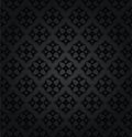 Seamless black floral damask wallpaper pattern