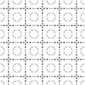 Seamless Black Geometric Pattern Small Elements Repeated On White Background