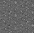 Seamless Black Graphic Web, Design Pattern. Repetitive White Vector Symmetrical Tile Texture. Continuous Modern Poly, Swatch