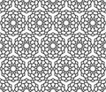 Seamless black Islamic pattern. Interlacing lines.