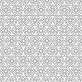 Seamless black Islamic pattern. Transparent background.