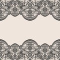 Seamless black lace Royalty Free Stock Photo