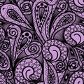 Seamless black lace pattern Royalty Free Stock Photo
