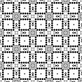 Seamless Black Pattern With Geometric Circles Elements Floral Flowers Decorative Ornament Repeated Design On White Background Royalty Free Stock Photo