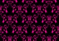 Seamless black and pink floral design