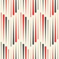 Seamless Black and Red Stripe Pattern. Abstract Vertical Line Ba Royalty Free Stock Photo