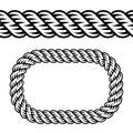 Seamless black rope symbol