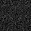 Seamless black silk wallpaper pattern