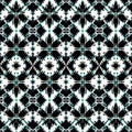 Seamless Black Teal White Geometric Pattern Textile Design Background Royalty Free Stock Photo