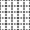 Seamless Black Unique Cuts Repeated Design Geometrical Styled Pattern Monochrome On White Background