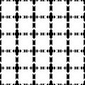 Seamless Black Unique Cuts Repeated Design Geometrical Styled Pattern Monochrome On White Background