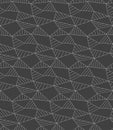 Seamless Black Vector Continuous Background Pattern. Continuous Fashion Graphic, Geo Backdrop Texture. Repeat Wave Triangle,