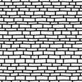 Seamless black and white brick wall pattern. Vector texture background. Royalty Free Stock Photo