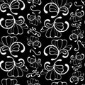 Seamless black and white colored decorative pattern