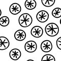 Seamless Black and White Coral Pattern.