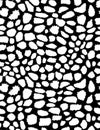 Seamless Black and White Coral Pattern.