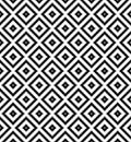 Seamless black and white diamond grid check pixel repeat pattern