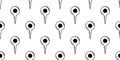 Seamless Black and White Geolocation Pin Icon Pattern, Minimalistic Doodle Design on White Background for Navigation and Mapping