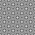 SEAMLESS BLACK AND WHITE GEOMETRIC PATTERN Royalty Free Stock Photo