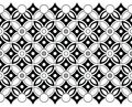 Seamless black and white geometrical floral border Royalty Free Stock Photo