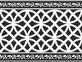 Seamless black-and-white gothic floral border Royalty Free Stock Photo