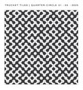 Seamless black white hexagonal chain pattern vector. Royalty Free Stock Photo