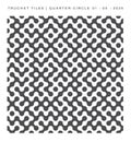 Seamless black white hexagonal chain pattern vector. Royalty Free Stock Photo
