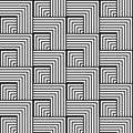 Seamless Black And White Illusion Line Pattern Royalty Free Stock Photo