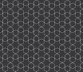 Seamless black and white islamic hexagons and stars vintage pattern vector