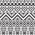 Seamless black and white navajo pattern