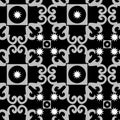 Seamless black and white ornament pattern