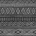 Seamless black and white pattern. Geometrical abstraction. Ethnic and tribal motifs. Striped print for textiles. Vector