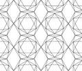 Seamless black and white pattern from hexagonal crystals.