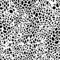 Seamless monochrome abstract pattern with spots. Abstract vector background. Royalty Free Stock Photo
