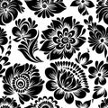 Seamless black and white pattern