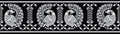 Seamless black and white peacock border