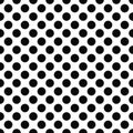 Seamless black white polka dot pattern Royalty Free Stock Photo