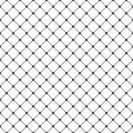 Seamless black and white rounded square grid pattern background - vector graphic from diagonal squares Royalty Free Stock Photo