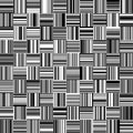 Seamless Black and White Straight Vertical and Horizontal Variable Width Stripes Royalty Free Stock Photo