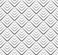 Seamless black and white texture with triangular scales Royalty Free Stock Photo
