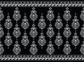 Seamless black and white traditional indian paisley border Royalty Free Stock Photo