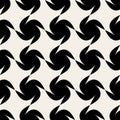 Seamless Black White Vector Geometric Swirl Spiral Checker Pattern Royalty Free Stock Photo