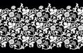 Seamless black and white vintage floral border design Royalty Free Stock Photo