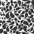 Seamless black and white vintage simple paisley pattern vector