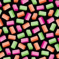 Seamless toy building blocks abstract pattern background