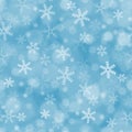 Seamless blue background with snowflakes Royalty Free Stock Photo