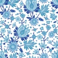 Seamless blue china pattern