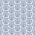 Seamless blue Chinese floral pattern