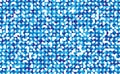 Seamless blue circle mosaic on white background. Vector illustration