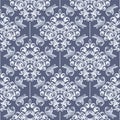 Seamless Blue Damask